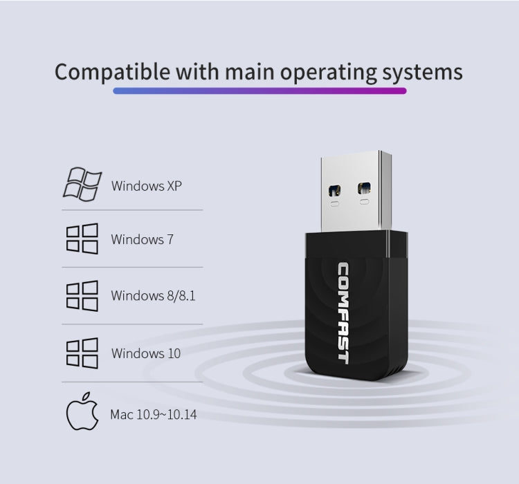COMFAST CF-812AC USB WiFi Adapter-1300 Mbps USB di Rete Wireless wiFi, CF-812AC COMFAST CF-812AC USB WiFi Adapter-1300 Mbps USB di Rete Wireless wiFi, CF-812AC